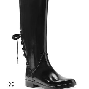 Michael Kors Larson Rain Boots in Shiny Black